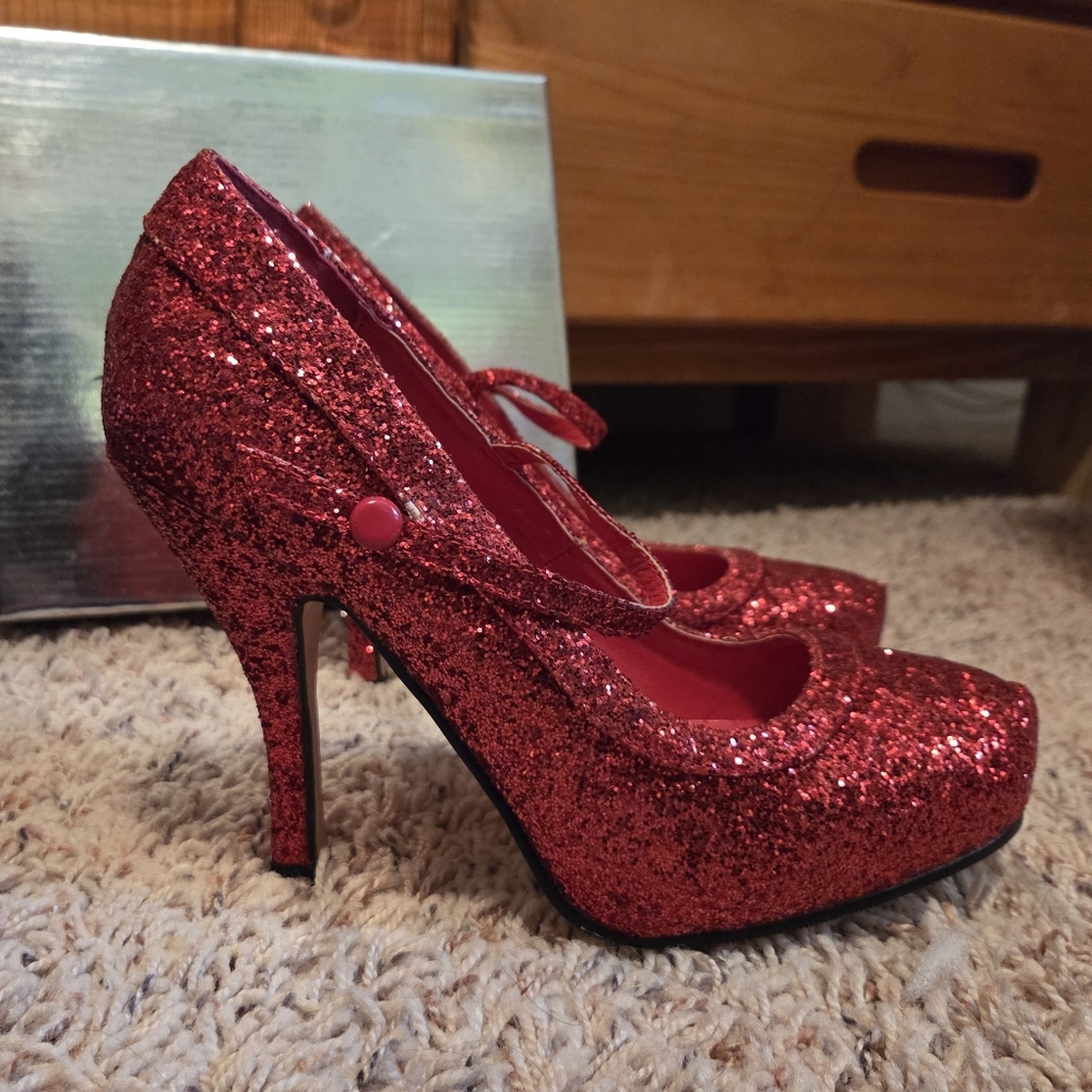 Ellie 4" Red Candy Mary Jane Pumps